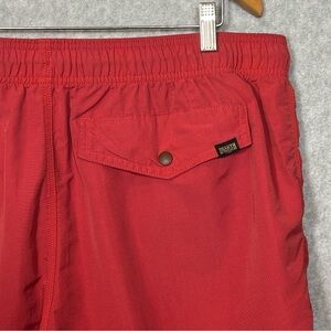 Duluth Trading Co Standard Fit Swim Trunks Shorts-Red-Men Size XL